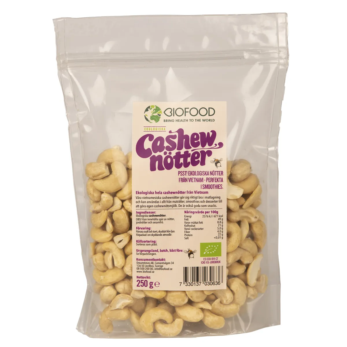 cashewnötter 250 g cashewnötter 250 g